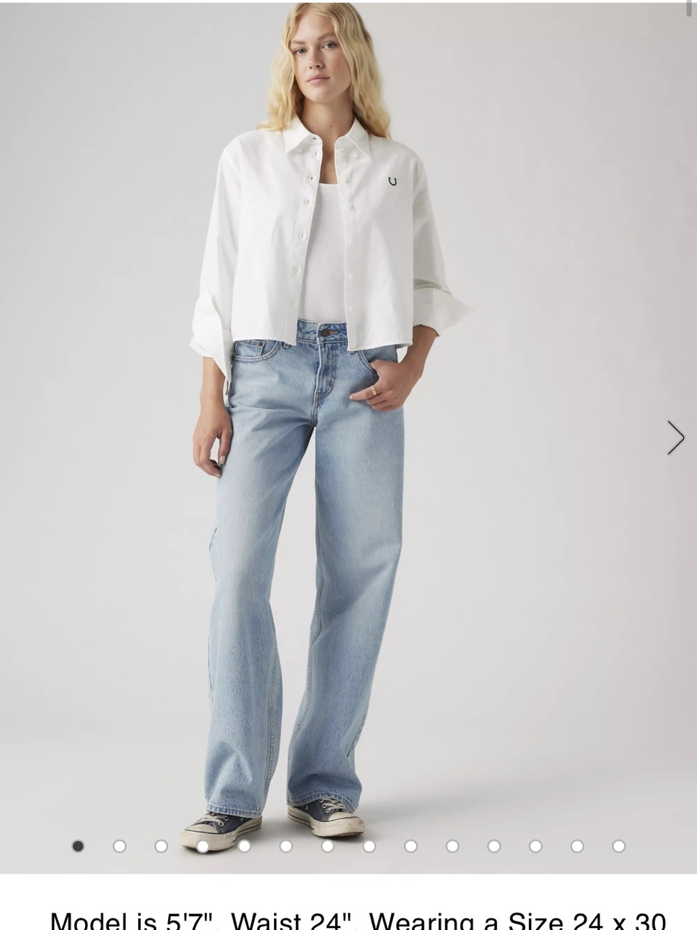 Levi's Light Blue Wide Leg Jeans 30x 30